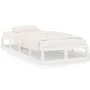 White solid wood bed frame 90x200 cm by vidaXL, Beds and slatted bases - Ref: Foro24-820782, Price: 82,53 €, Discount: %
