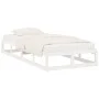White solid wood bed frame 90x200 cm by vidaXL, Beds and slatted bases - Ref: Foro24-820782, Price: 82,53 €, Discount: %