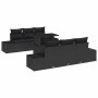 Conjunto de sofá de jardín 7 pcs Negro 100 x 55 x 73 cm