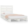 Solid white pine wood bed frame 100x200 cm by vidaXL, Beds and slatted bases - Ref: Foro24-3120123, Price: 149,58 €, Discount: %