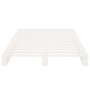 Solid white pine wood bed frame 100x200 cm by vidaXL, Beds and slatted bases - Ref: Foro24-3120123, Price: 149,58 €, Discount: %