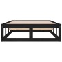 Estructura de cama de madera maciza negra 90x200 cm de vidaXL, Camas y somieres - Ref: Foro24-820785, Precio: 104,01 €, Descu...