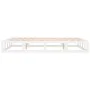 Estructura de cama de madera maciza blanca 200x200 cm de vidaXL, Camas y somieres - Ref: Foro24-820817, Precio: 115,74 €, Des...
