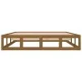 Estructura de cama de madera maciza marrón miel 200x200 cm de vidaXL, Camas y somieres - Ref: Foro24-820819, Precio: 180,98 €...