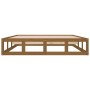 Honey brown solid wood bed frame 200x200 cm by vidaXL, Beds and slatted bases - Ref: Foro24-820819, Price: 184,26 €, Discount: %
