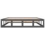 Estructura de cama de madera maciza gris 150x200 cm de vidaXL, Camas y somieres - Ref: Foro24-820803, Precio: 123,99 €, Descu...