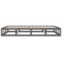 Estructura de cama de madera maciza gris 150x200 cm de vidaXL, Camas y somieres - Ref: Foro24-820803, Precio: 123,99 €, Descu...
