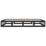 Black solid wood bed frame 200x200 cm by vidaXL, Beds and slatted bases - Ref: Foro24-820820, Price: 158,91 €, Discount: %