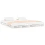 King Size white pine solid wood pallet bed 150x200 cm by vidaXL, Beds and slatted bases - Ref: Foro24-821398, Price: 164,94 €...