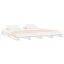King-Size-Palettenbett aus weißem Kiefernholz, 150 x 200 cm von vidaXL, Betten und Lattenroste - Ref: Foro24-821398, Preis: 1...