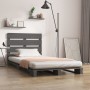 Estructura de cama madera maciza de pino gris 100x200 cm