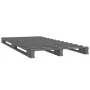Solid gray pine wood bed frame 100x200 cm by vidaXL, Beds and slatted bases - Ref: Foro24-3120124, Price: 181,95 €, Discount: %