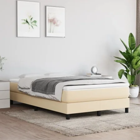 Cream fabric bed frame 120x200 cm by vidaXL, Beds and slatted bases - Ref: Foro24-3120505, Price: 95,15 €, Discount: %