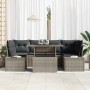 Conjunto de sofá de jardín 7 pcs Gris 100 x 55 x 73 cm