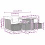 Conjunto de sofá de jardín 7 pcs Gris 100 x 55 x 73 cm