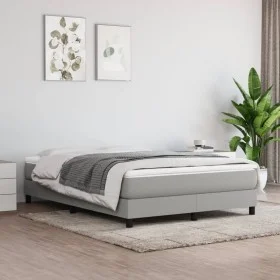 Light gray fabric bed frame 140x190 cm by vidaXL, Beds and slatted bases - Ref: Foro24-3120508, Price: 99,89 €, Discount: %
