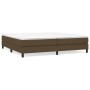 Dark brown fabric bed frame 200x200 cm by vidaXL, Beds and slatted bases - Ref: Foro24-3120543, Price: 115,00 €, Discount: %