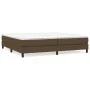 Estructura de cama tela marrón oscuro 200x200 cm de vidaXL, Camas y somieres - Ref: Foro24-3120543, Precio: 113,23 €, Descuen...