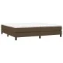 Estructura de cama tela marrón oscuro 200x200 cm de vidaXL, Camas y somieres - Ref: Foro24-3120543, Precio: 113,23 €, Descuen...