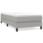Estructura de cama de tela gris claro 100x200 cm