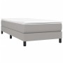 Estructura de cama de tela gris claro 100x200 cm