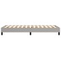 Estructura de cama de tela gris claro 100x200 cm