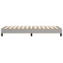 Estructura de cama de tela gris claro 90x190 cm