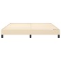 Estructura de cama de tela color crema 160x200 cm