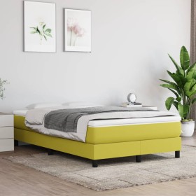Estructura de cama box spring tela verde 120x200 cm