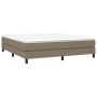 Estructura de cama de tela gris taupe 180x200 cm