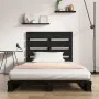Estructura de cama madera maciza pino negro 75x190 cm de vidaXL, Camas y somieres - Ref: Foro24-3120161, Precio: 152,17 €, De...