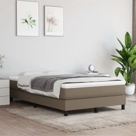 Taupe gray fabric bed frame 120x200 cm by vidaXL, Beds and slatted bases - Ref: Foro24-3120504, Price: 95,26 €, Discount: %