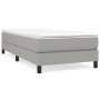 Estructura de cama de tela gris claro 80x200 cm