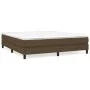 Dark brown fabric bed frame 180x200 cm by vidaXL, Beds and slatted bases - Ref: Foro24-3120535, Price: 114,28 €, Discount: %