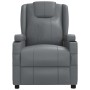 Sillón de masaje de cuero sintético gris antracita