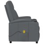 Sillón de masaje de cuero sintético gris antracita