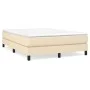 Cream fabric bed frame 140x190 cm by vidaXL, Beds and slatted bases - Ref: Foro24-3120513, Price: 96,24 €, Discount: %