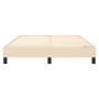 Estructura de cama de tela color crema 140x190 cm de vidaXL, Camas y somieres - Ref: Foro24-3120513, Precio: 101,68 €, Descue...