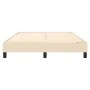 Estructura de cama de tela color crema 140x190 cm de vidaXL, Camas y somieres - Ref: Foro24-3120513, Precio: 99,87 €, Descuen...