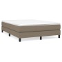 Estructura de cama de tela gris taupe 140x200 cm