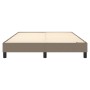 Estructura de cama de tela gris taupe 140x200 cm