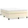 Cream synthetic leather bed frame 140x200 cm by vidaXL, Beds and slatted bases - Ref: Foro24-3121049, Price: 111,05 €, Discou...