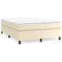 Estructura de cama de cuero sintético color crema 140x200 cm de vidaXL, Camas y somieres - Ref: Foro24-3121049, Precio: 122,09 €