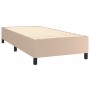 Cappuccino synthetic leather box spring bed frame 90x200 cm by vidaXL, Beds and slatted bases - Ref: Foro24-3121028, Price: 7...