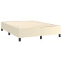 Cream synthetic leather bed frame 140x200 cm by vidaXL, Beds and slatted bases - Ref: Foro24-3121049, Price: 104,37 €, Discou...