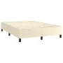 Cream synthetic leather bed frame 140x200 cm by vidaXL, Beds and slatted bases - Ref: Foro24-3121049, Price: 111,05 €, Discou...