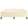 Cream synthetic leather bed frame 140x200 cm by vidaXL, Beds and slatted bases - Ref: Foro24-3121049, Price: 111,05 €, Discou...