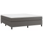 Estructura de cama de cuero sintético gris 200x200 cm de vidaXL, Camas y somieres - Ref: Foro24-3121063, Precio: 146,71 €, De...