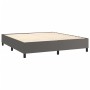 Estructura de cama de cuero sintético gris 200x200 cm de vidaXL, Camas y somieres - Ref: Foro24-3121063, Precio: 146,71 €, De...