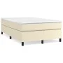 Box spring bed frame cream synthetic leather 120x200 cm by vidaXL, Beds and slatted bases - Ref: Foro24-3121037, Price: 134,7...